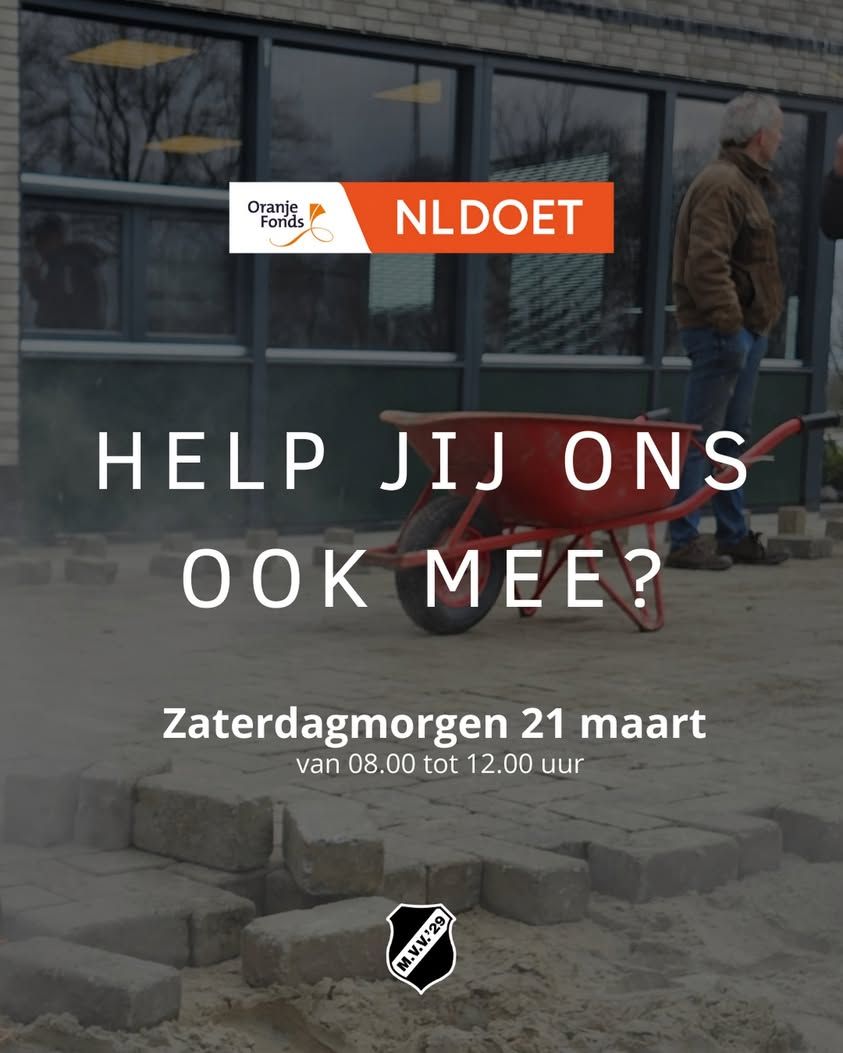 🦺NL Doet Zaterdag 21 maart Op zaterdag 21 maart is het weer tijd voor NL Doe...