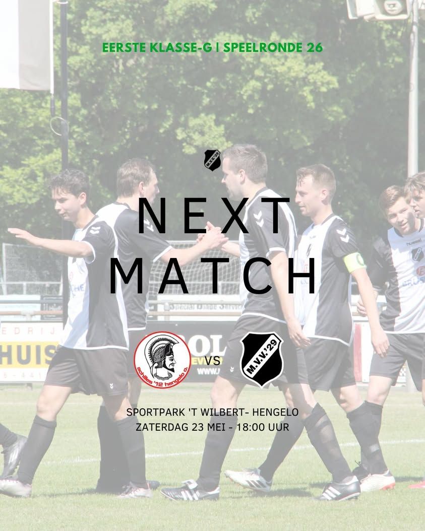 ⚽️ NEXT MATCH: ACHILLES’12 1 vs. MVV’29 1 ⚽️ Morgen staat de laatste s�...