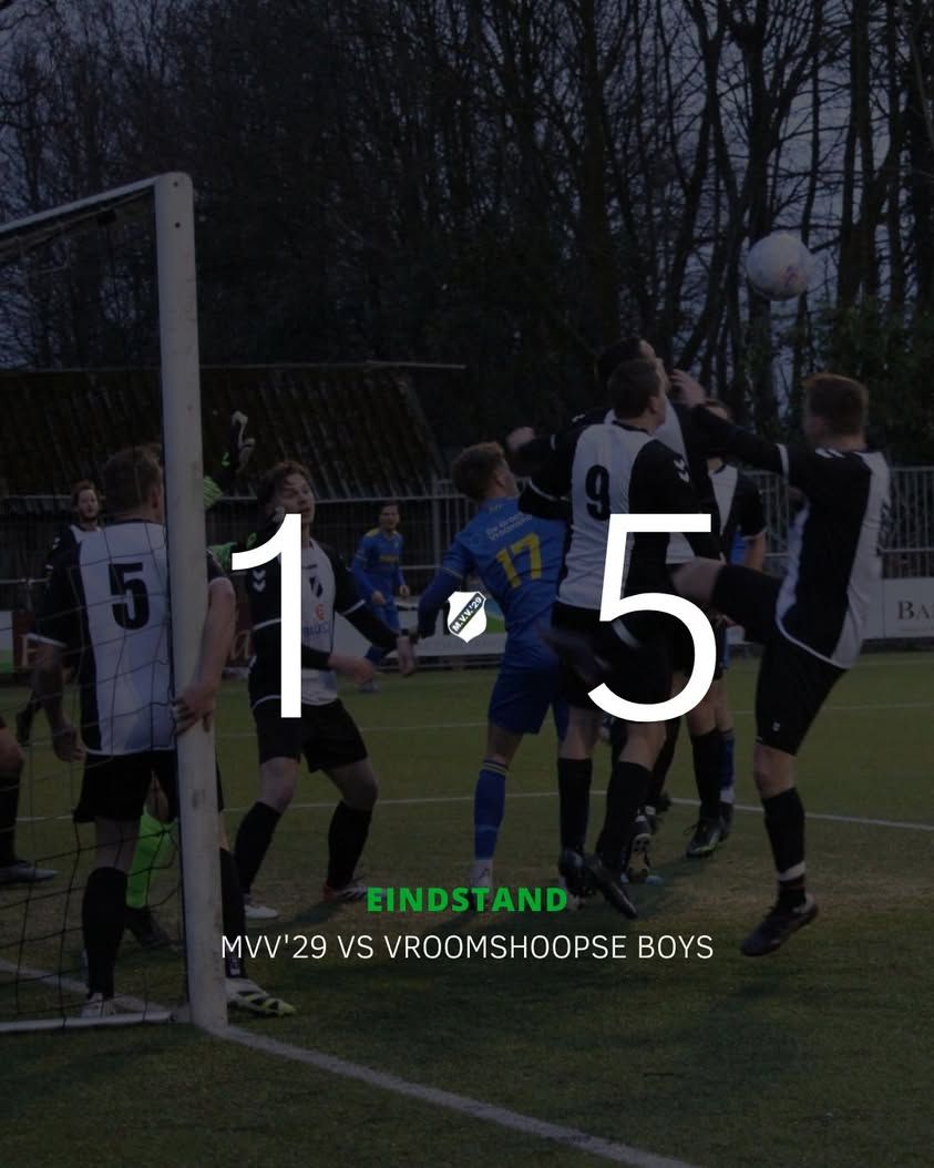 MVV'29 verliest ruim van Vroomshoopse Boys Scoreverloop: ⚽ 19' 0-1 Vroo...