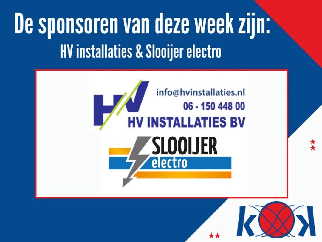 De sponsoren van deze week zijn HV installaties en Slooijer electra!