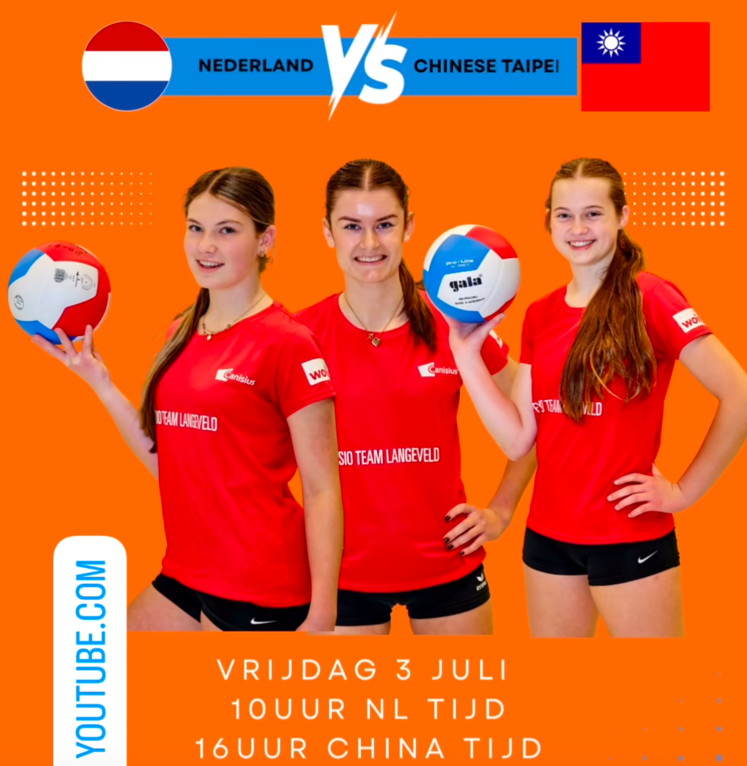 Eerste wedstrijd voor het WK-Canisius-team op het WK schoolvolleybal in China