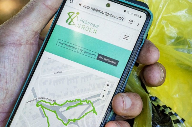 Zwerfvuil rapen. Met de gratis app van HelemaalGroen.