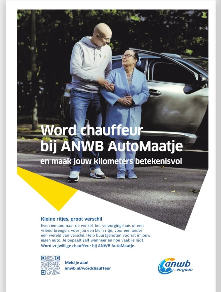 Gelezen in de Tubantia? Word U ook Chauffeur bij ANWB-AutoMaatje? Voor meer informatie kunt u contact opnemen met SWTD,...