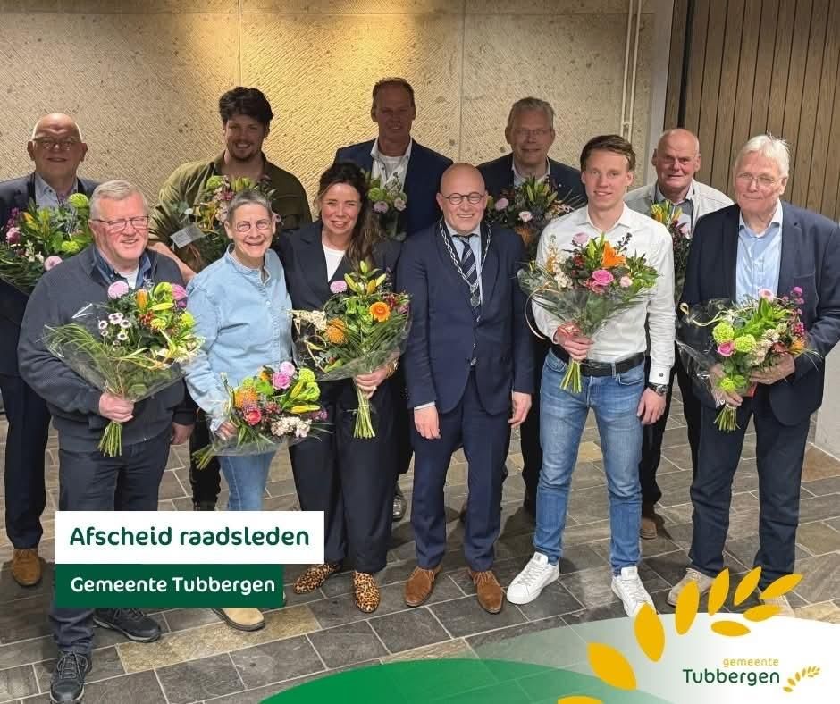Afscheid tien raadsleden gemeente Tubbergen